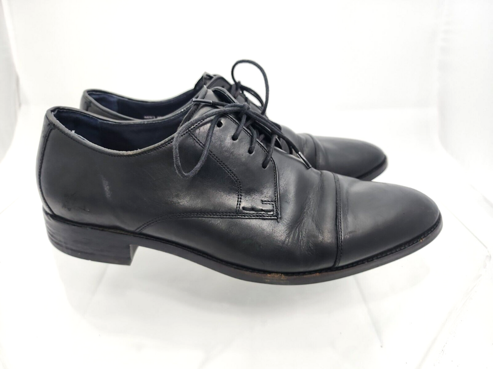 Cole Haan 10.5 Black Leather Lenox Hill Grand OS Cap Toe Oxfords Shoes C11630